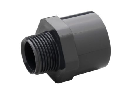 PVC-U Přechodový nipl 25/32 mm s vnějším závitem 3/4", PN16