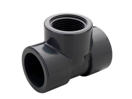 PVC-U T-kus 32 x 1" vnitřní závit, 2 x LS