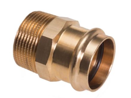 CU PRESS Přechod VZ 15 x 3/4" (VODA,TOPENÍ) s vnějším závitem