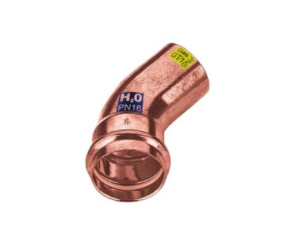 CU PRESS Oblouk 45° axi 28 mm (VODA,TOPENÍ,PLYN)