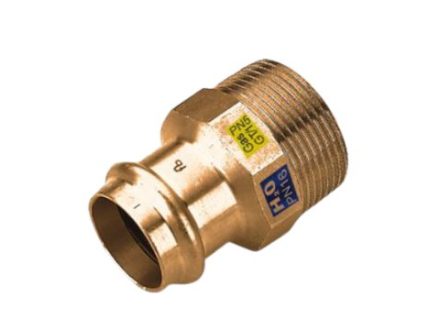 CU PRESS Přechod VZ 18 x 1/2" (VODA,TOPENÍ,PLYN) s vnějším závitem