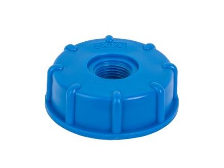 IBC víčko (uzávěr) s vnitřním závitem S 60 x 6 a vnitřním závitem 1/2"
