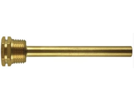 Jímka pro 1 čidlo, 7x9x100 mm, 1/2", mosaz REGULUS